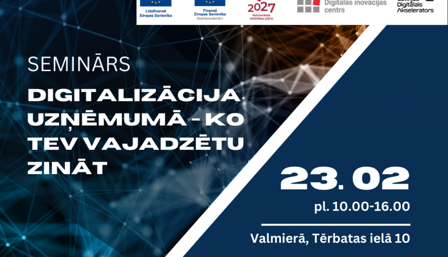 Atvērta pieteikšanās semināram par uzņēmumu digitalizācijas iespējām un pieejamo atbalstu