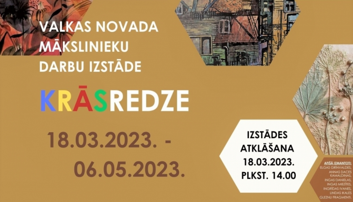 Valkas novada mākslinieku darbu izstāde "Krāsredze"