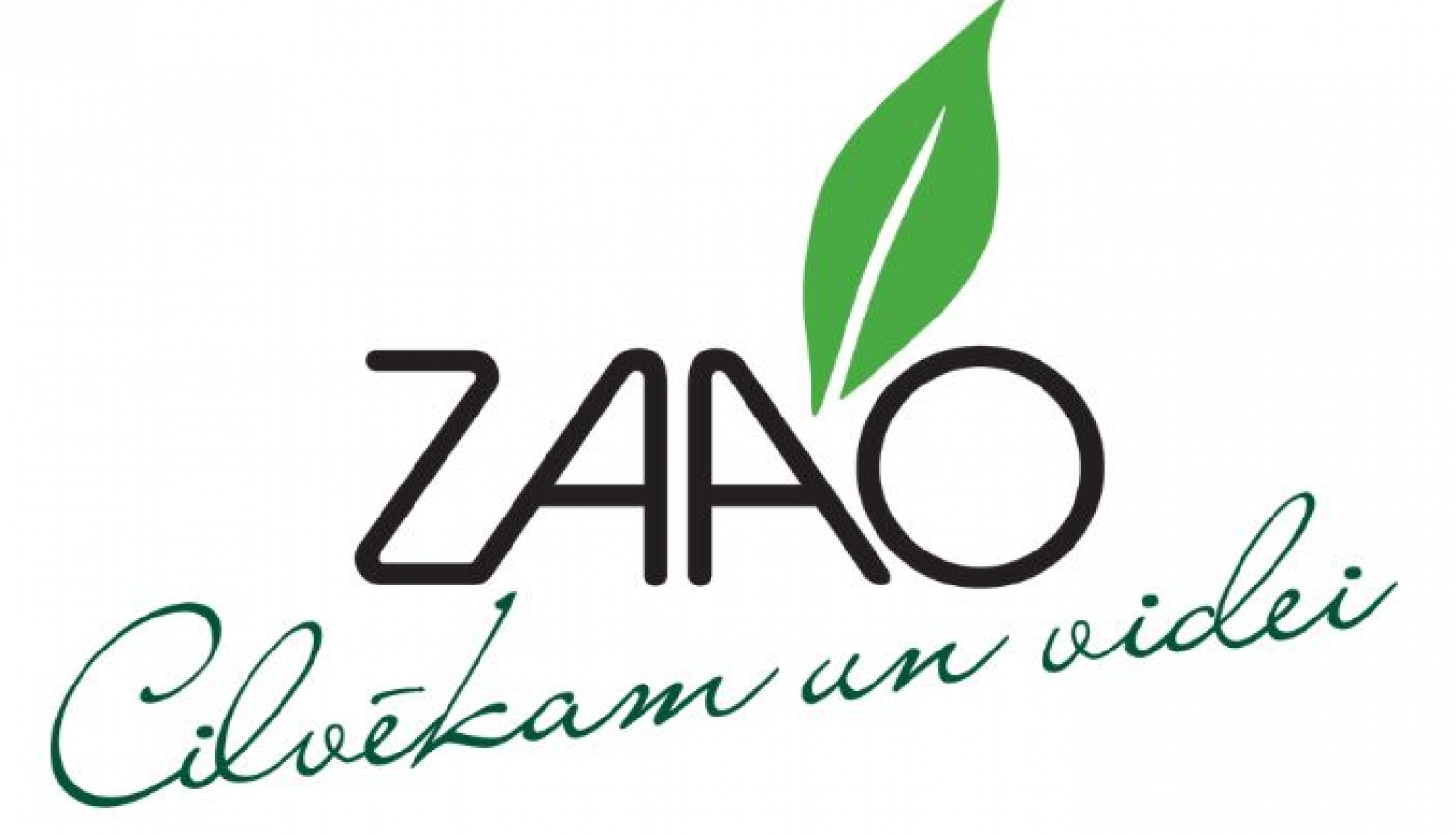 SIA "ZAAO" logo ar saukli "Cilvēkam un videi"