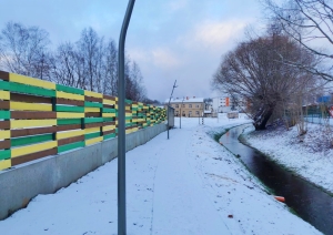 Noslēgušies būvniecības darbi Valgas-Valkas dvīņu pilsētu kopējās atpūtas zonā (T.Simtiņš)